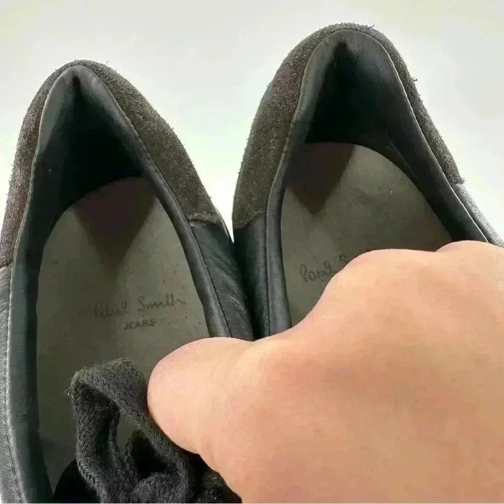 Paul Smith mens size 11 44 black brown suede lace up trainers